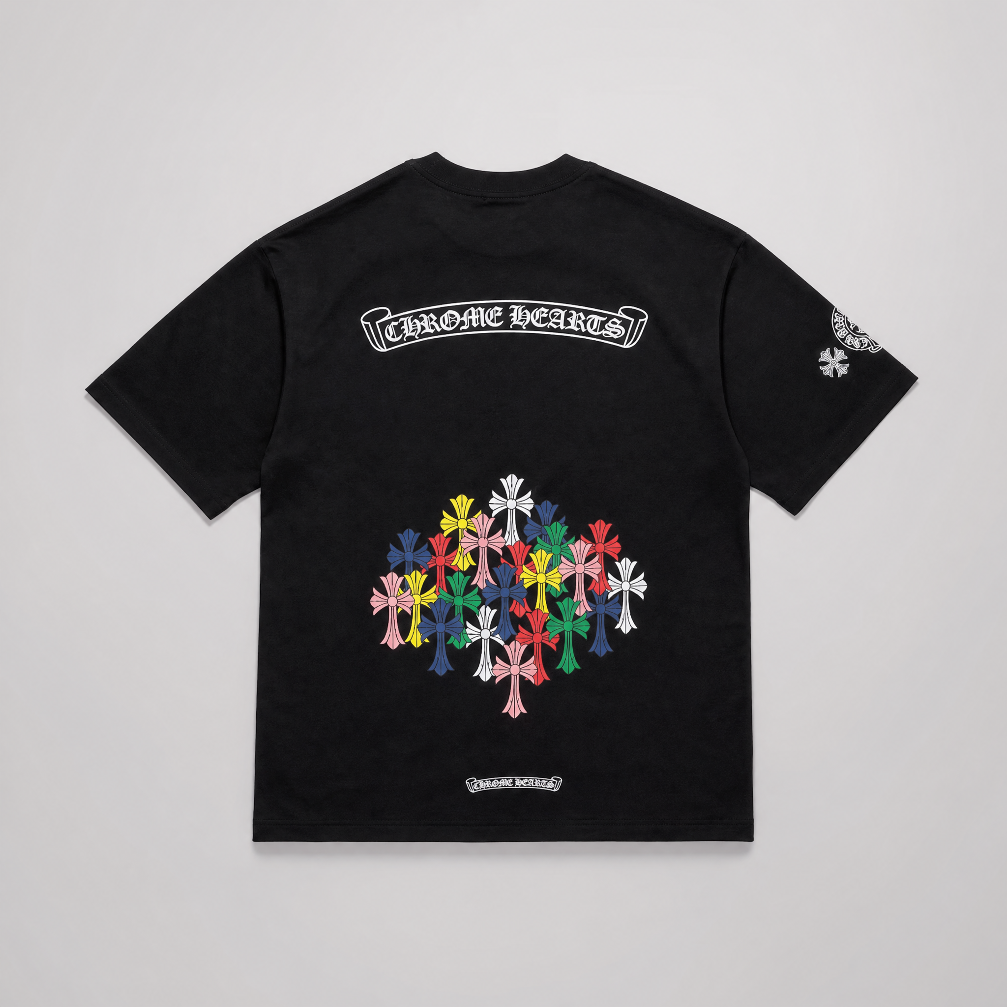 Black and multi-color T-shirt