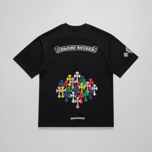 Black and multi-color T-shirt