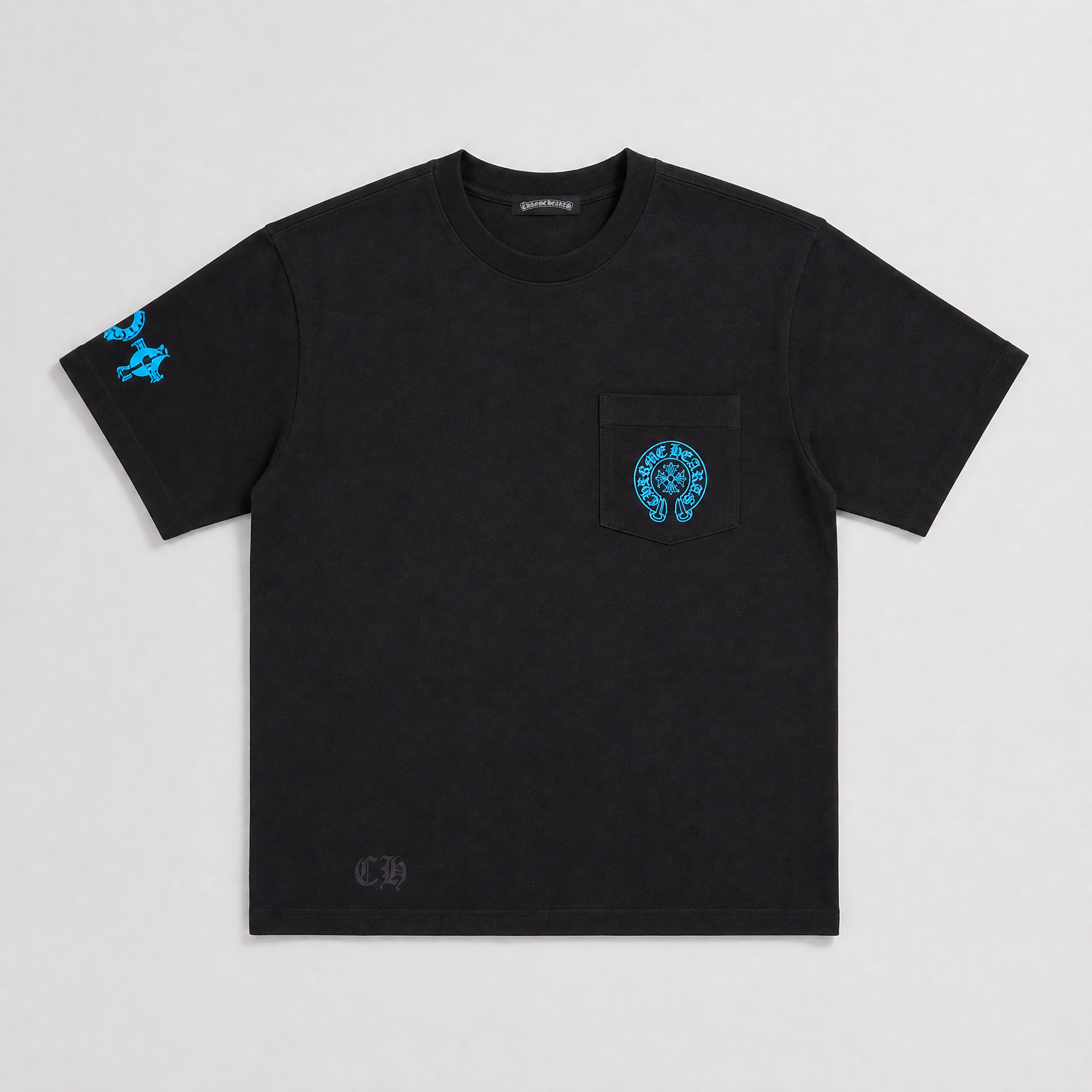 Blue and black T-shirt